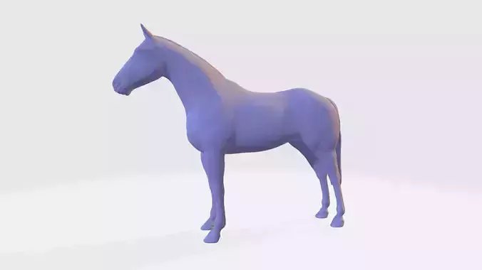 Horse in still pose model I 3d print ready model