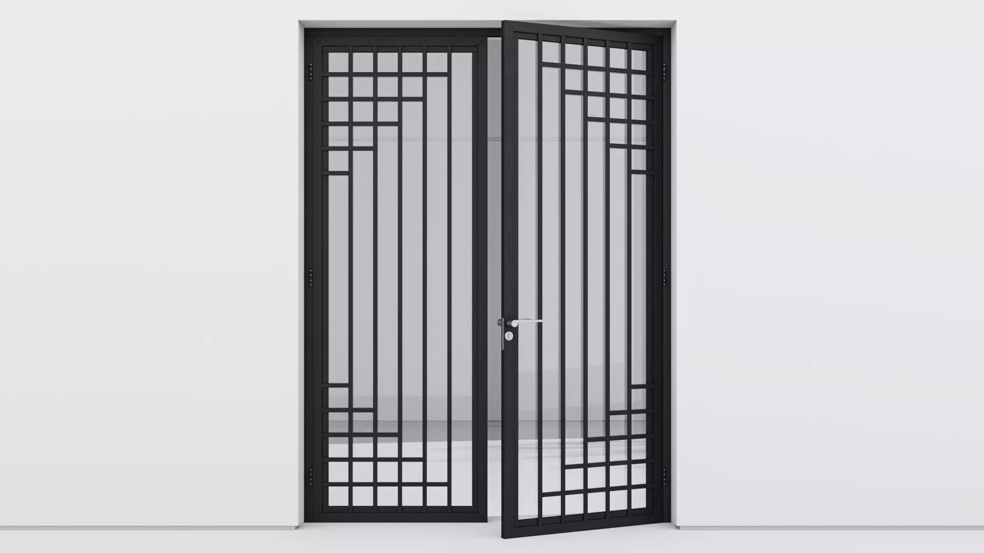 Aluminium door 239 3D model_0