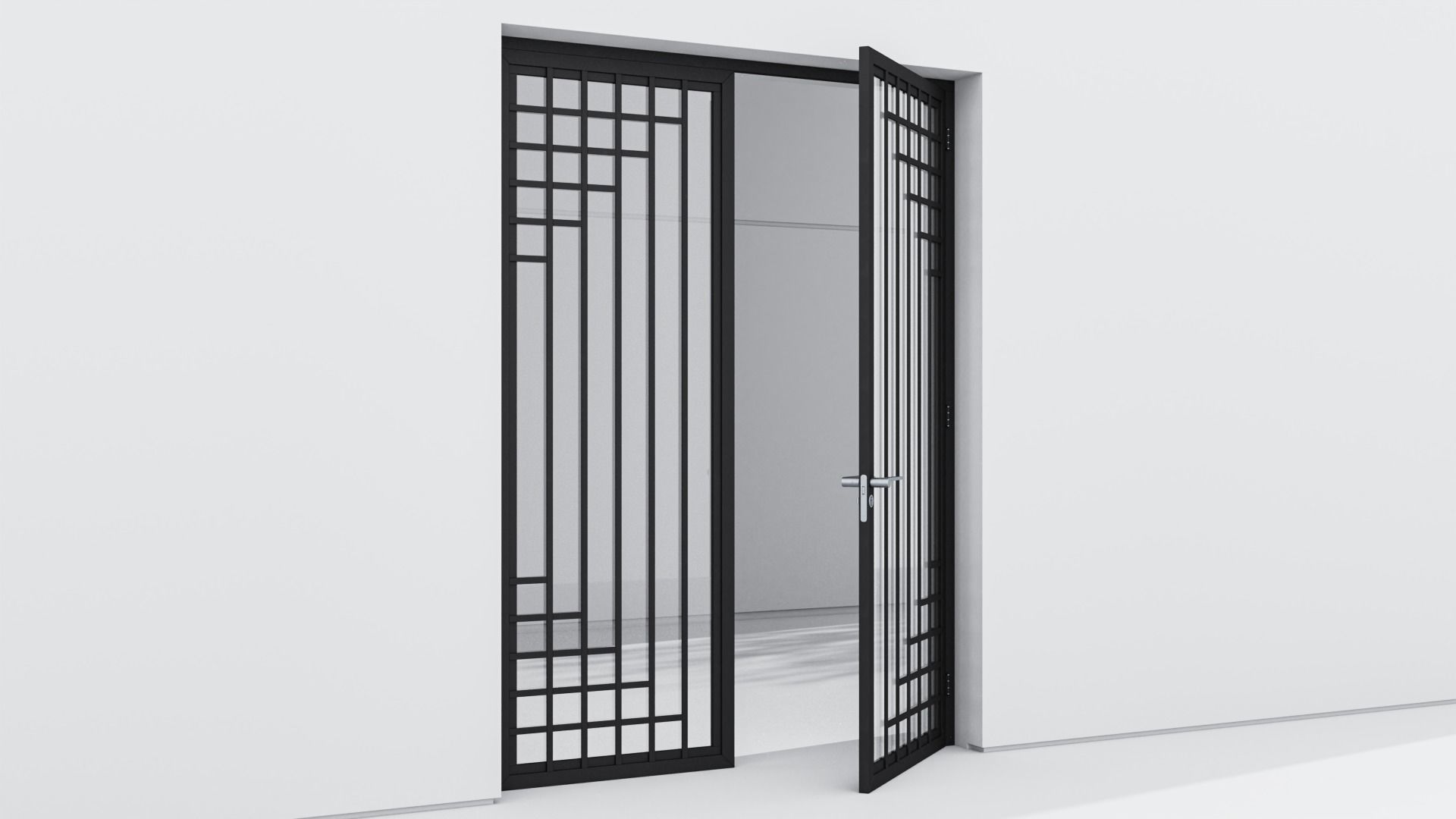 Aluminium door 239 3D model_3