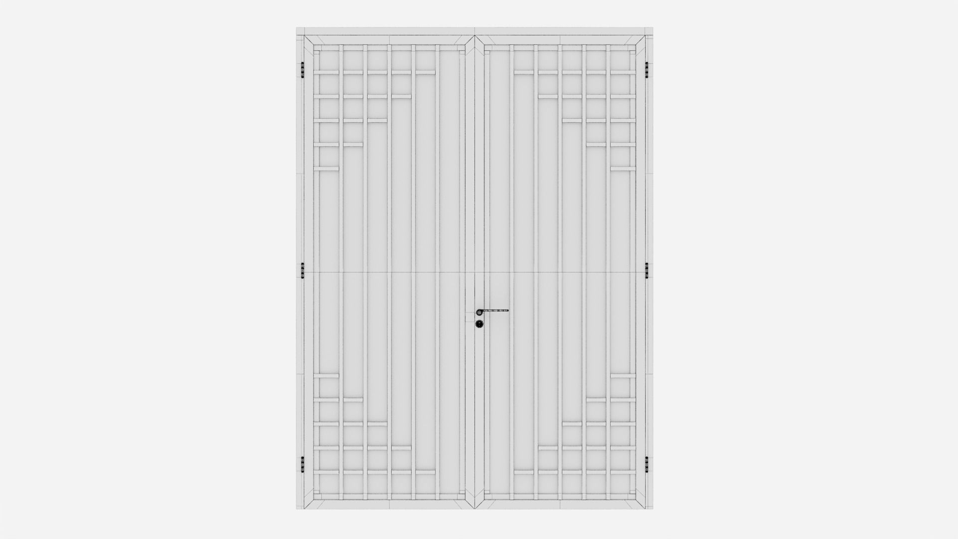 Aluminium door 239 3D model_5