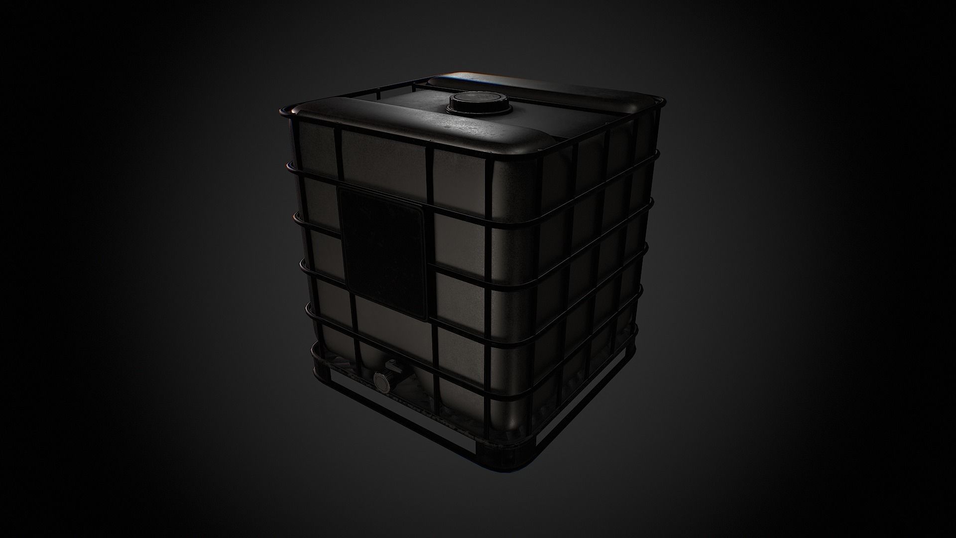 Caged IBC Tote Low-poly 3D model_6