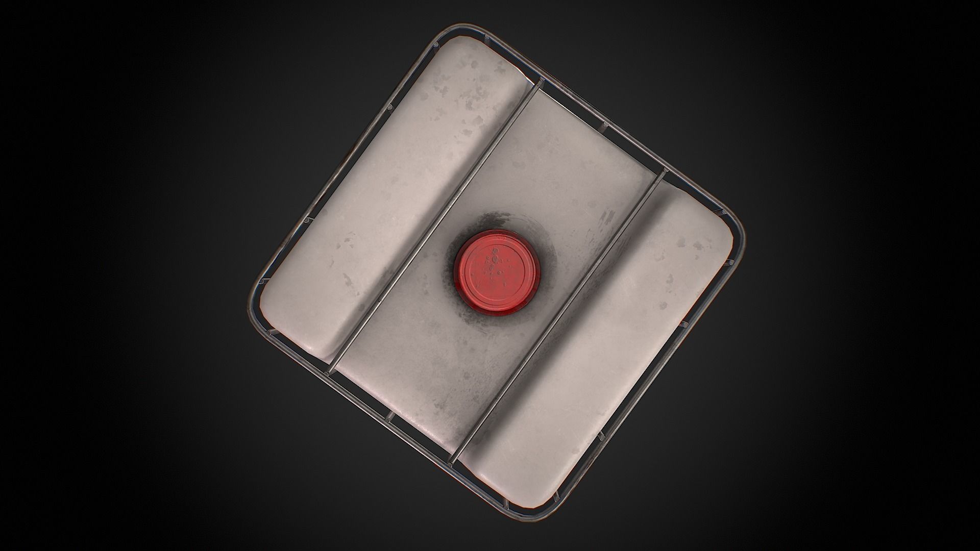 Caged IBC Tote Low-poly 3D model_10