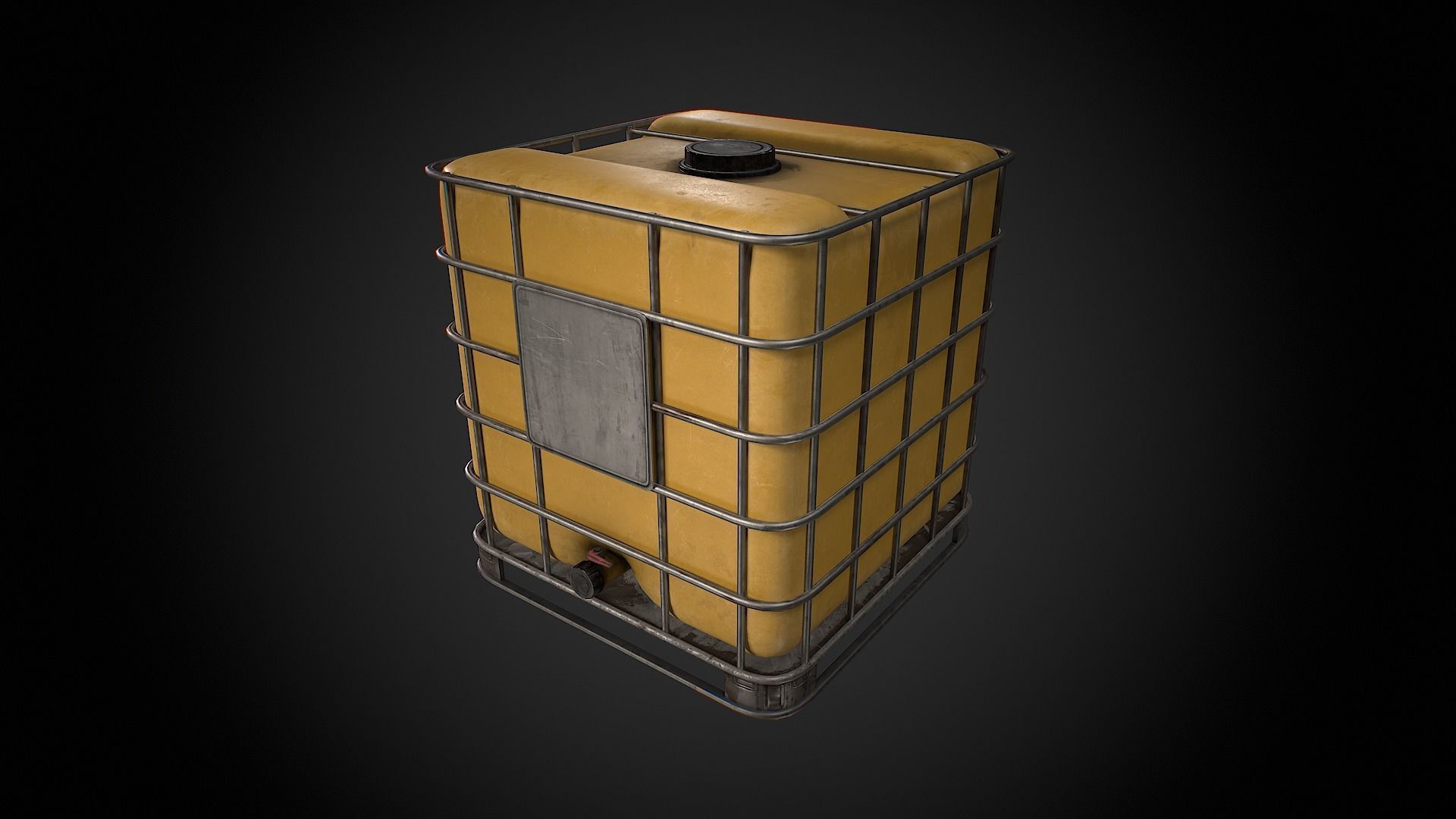 Caged IBC Tote Low-poly 3D model_4