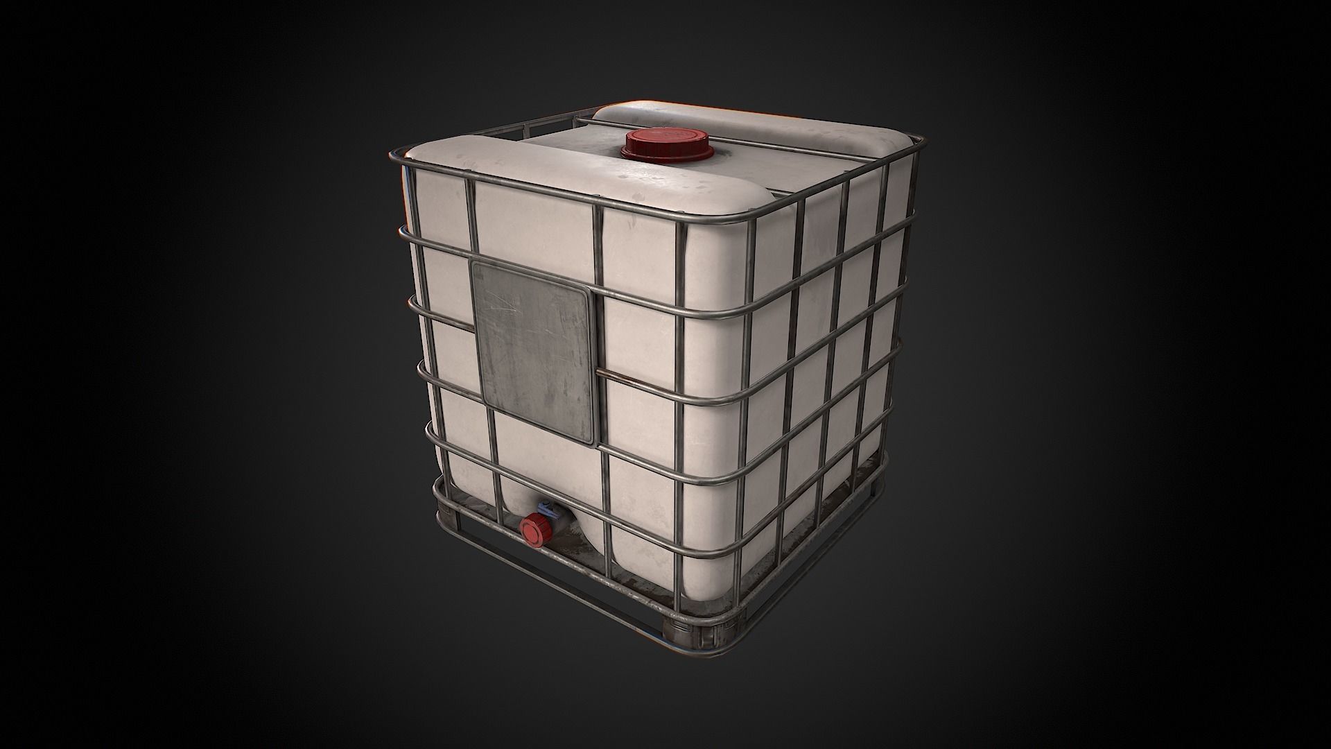 Caged IBC Tote Low-poly 3D model_3
