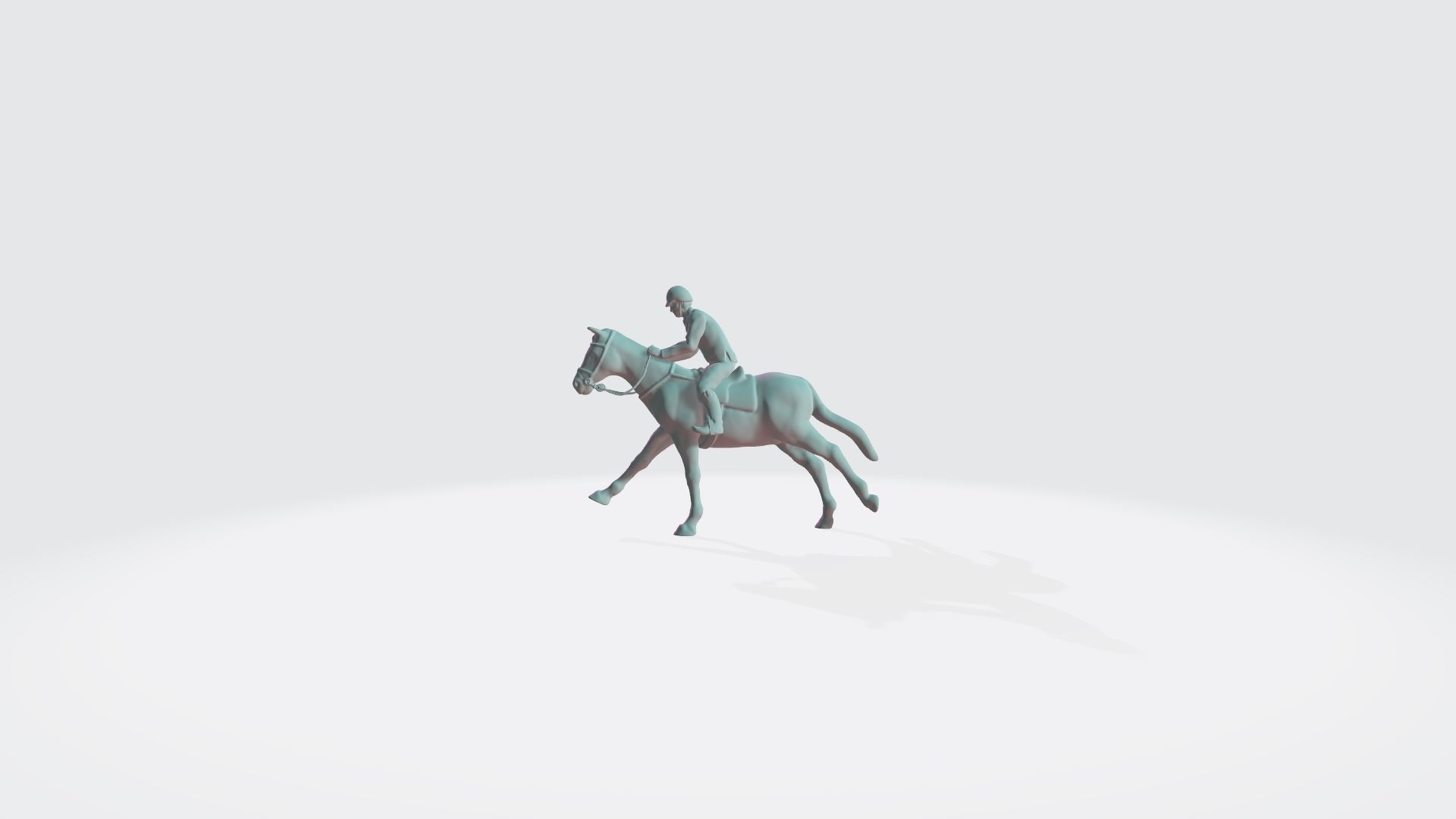 Horse and Rider Galloping pose I Ready for 3d print model 3D print model_2