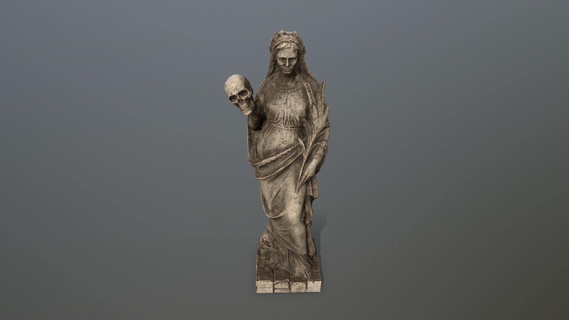 Afrodit Statue Low-poly 3D model_13