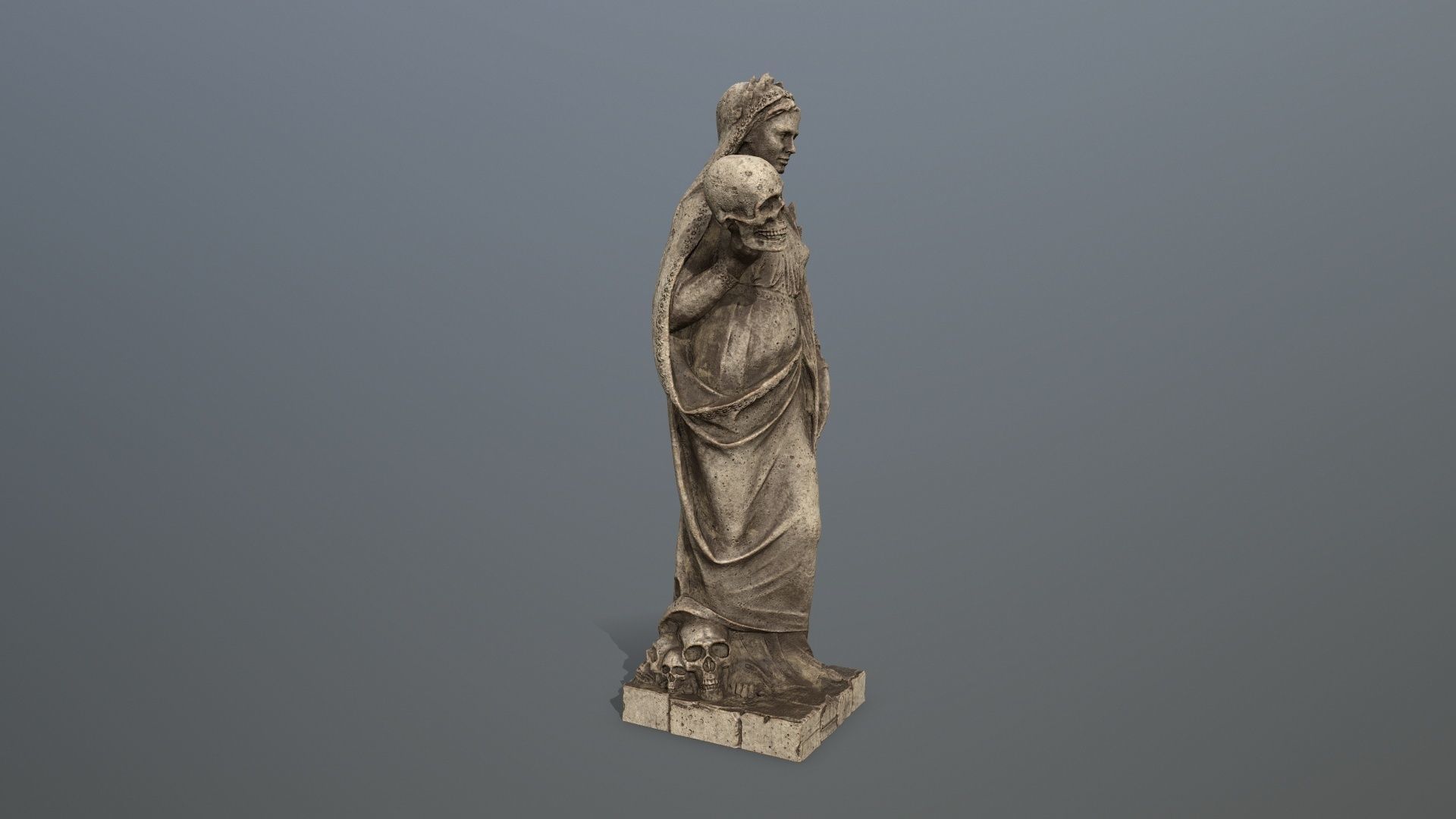 Afrodit Statue Low-poly 3D model_2
