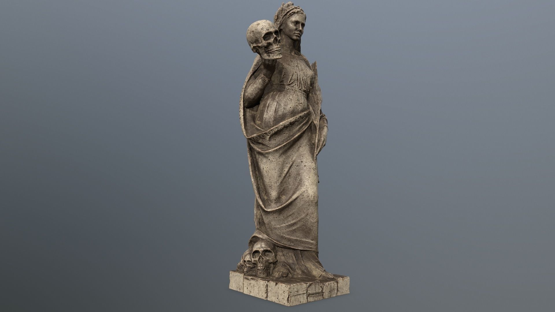 Afrodit Statue Low-poly 3D model_10