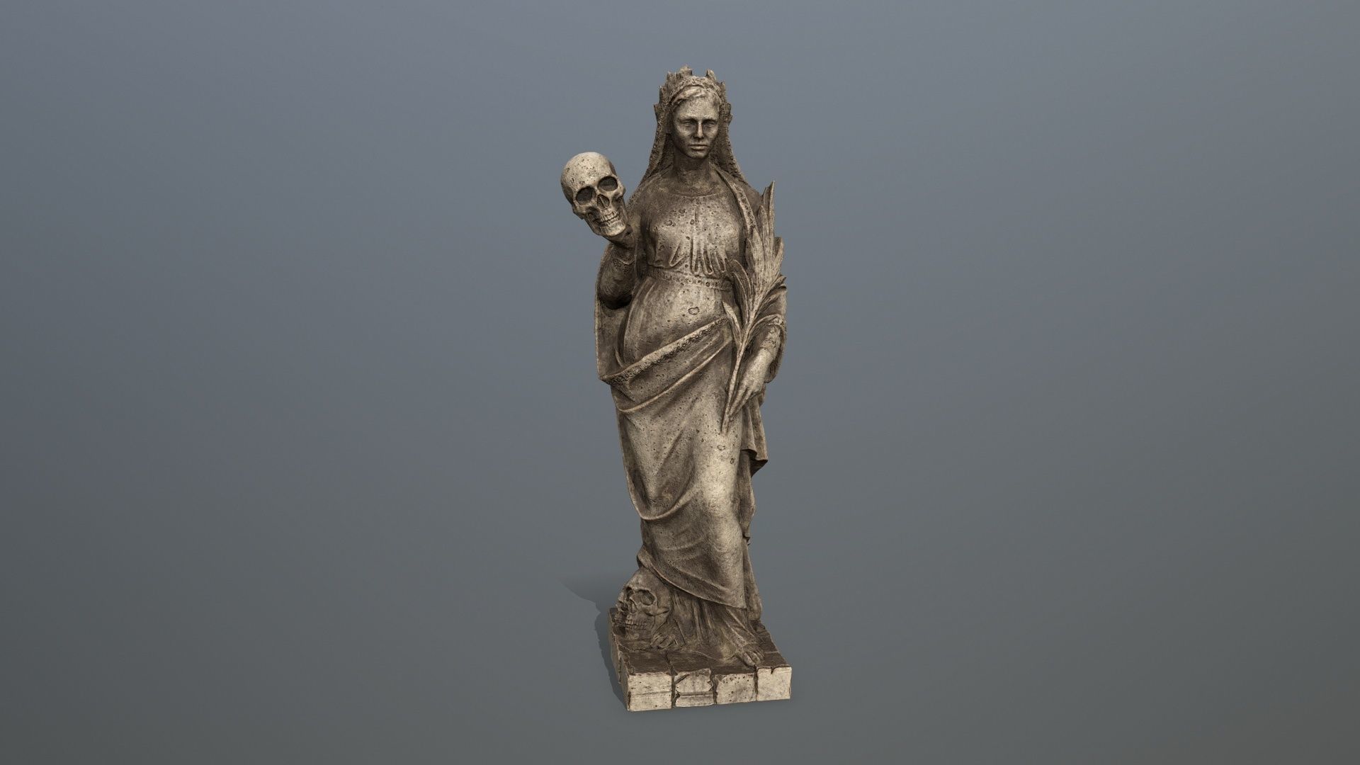 Afrodit Statue Low-poly 3D model_8