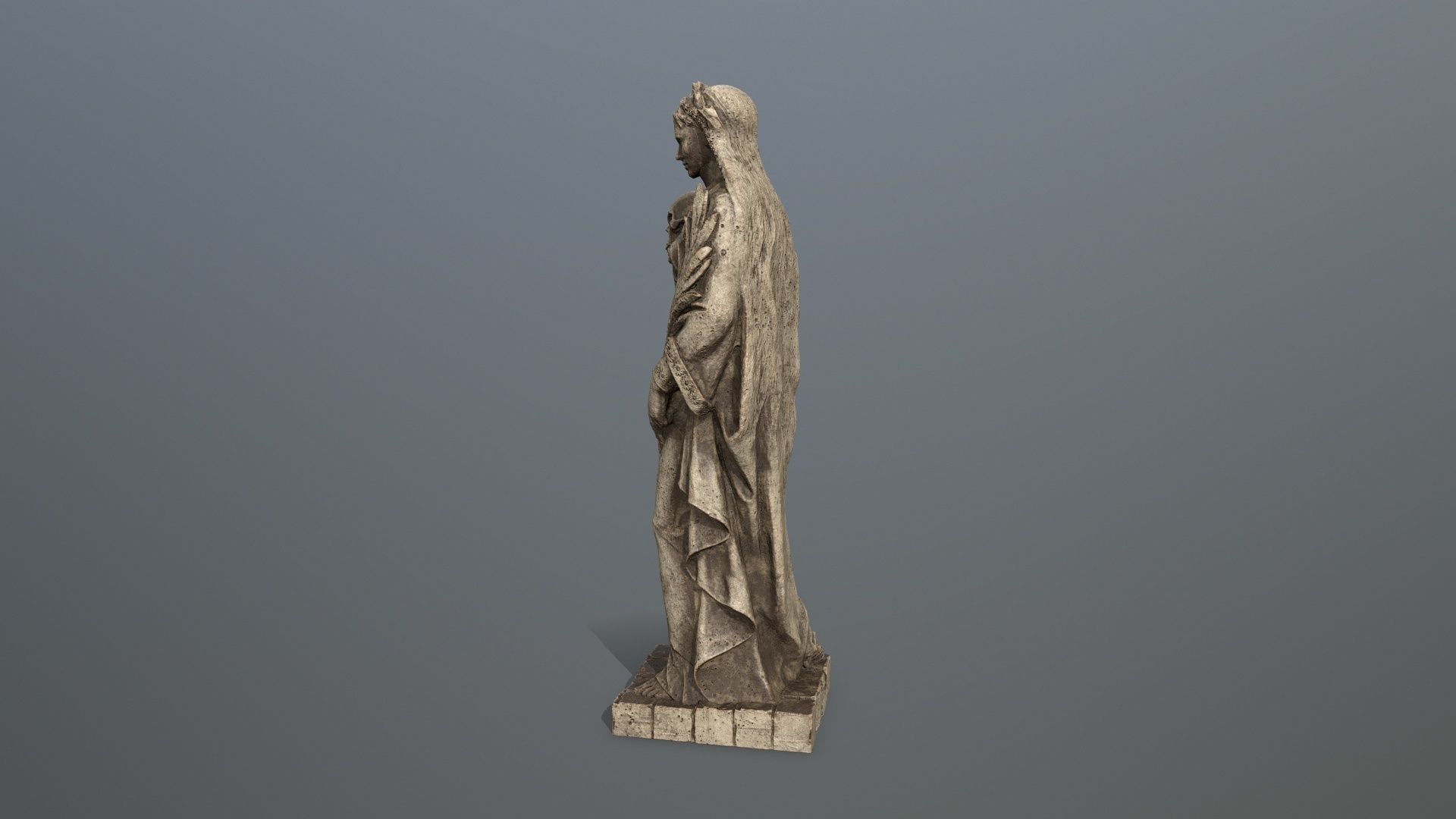 Afrodit Statue Low-poly 3D model_6