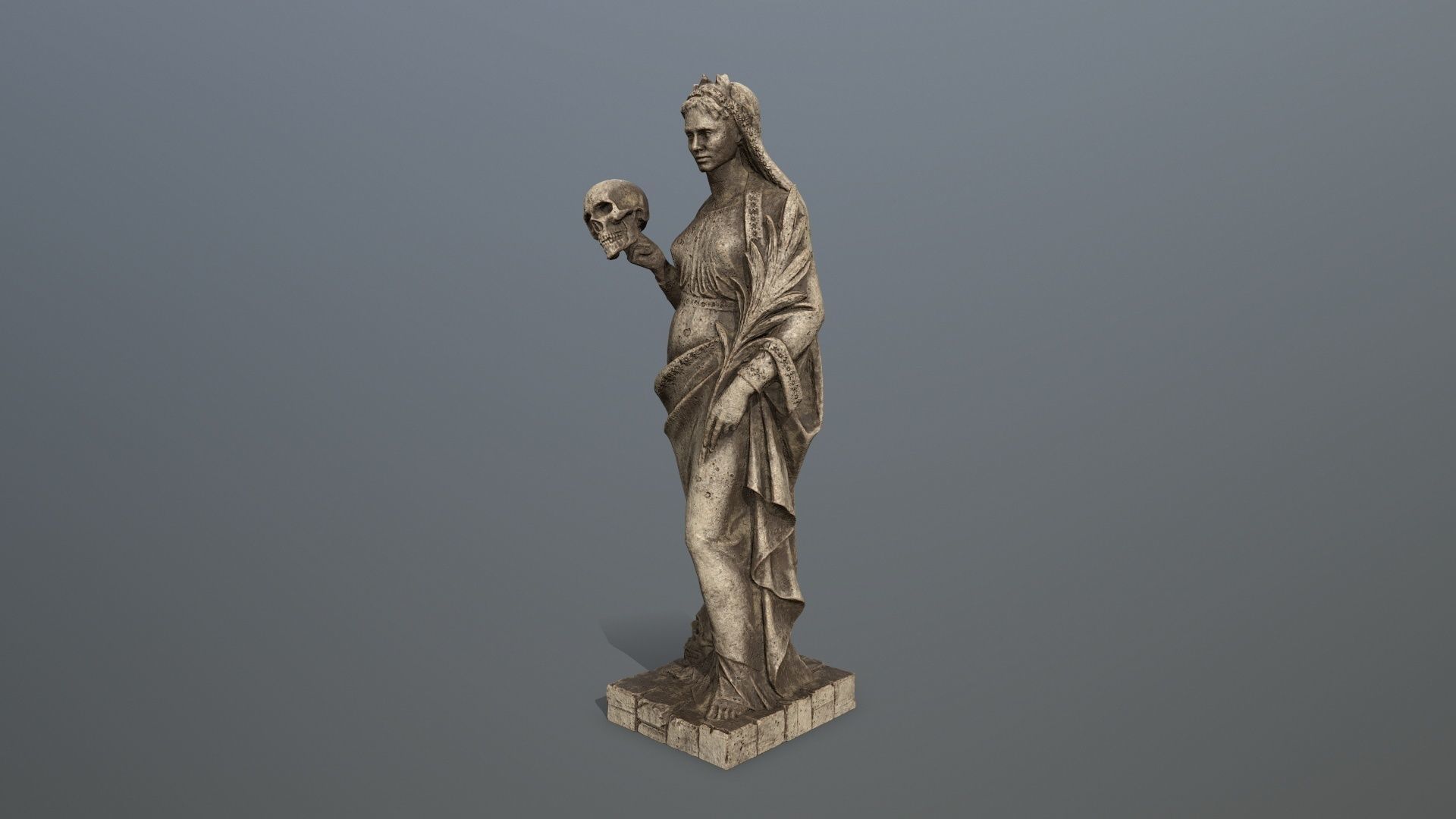 Afrodit Statue Low-poly 3D model_7