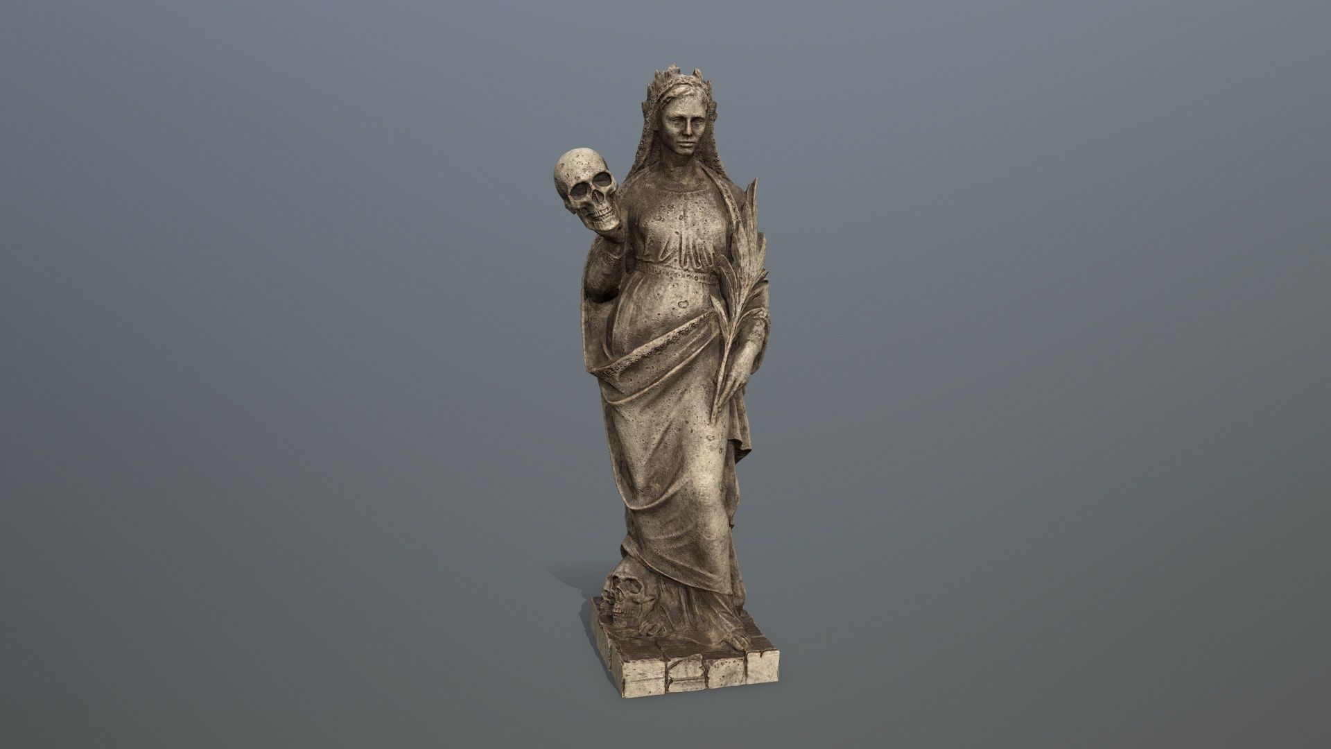 Afrodit Statue Low-poly 3D model_1