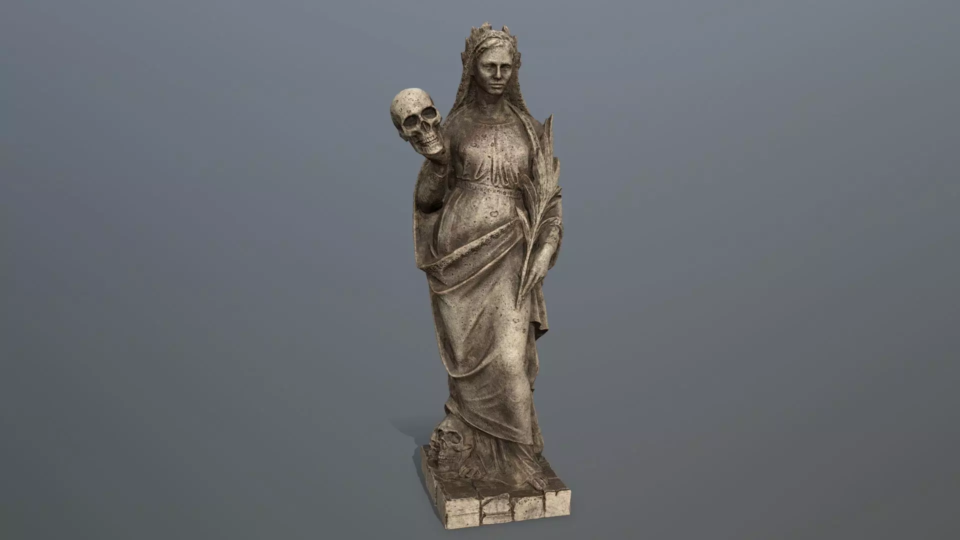 Afrodit Statue Low-poly 3D model_0