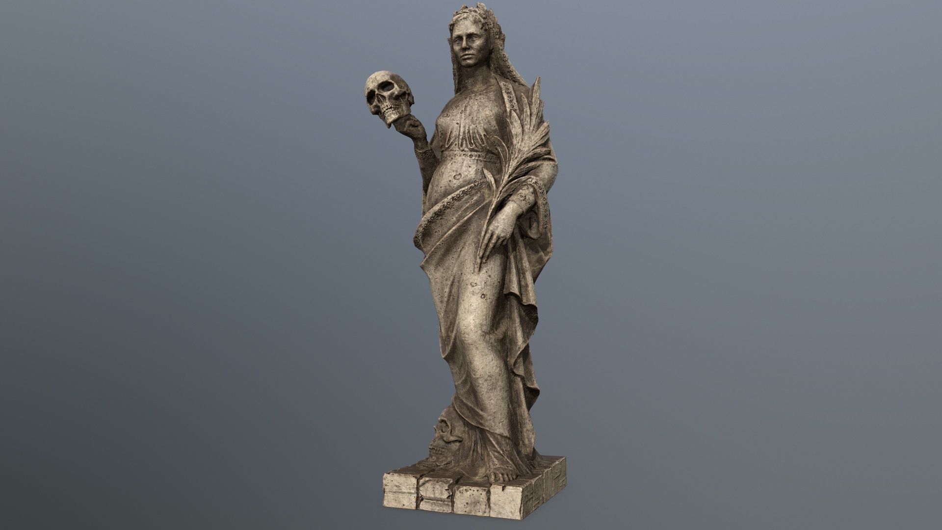 Afrodit Statue Low-poly 3D model_11