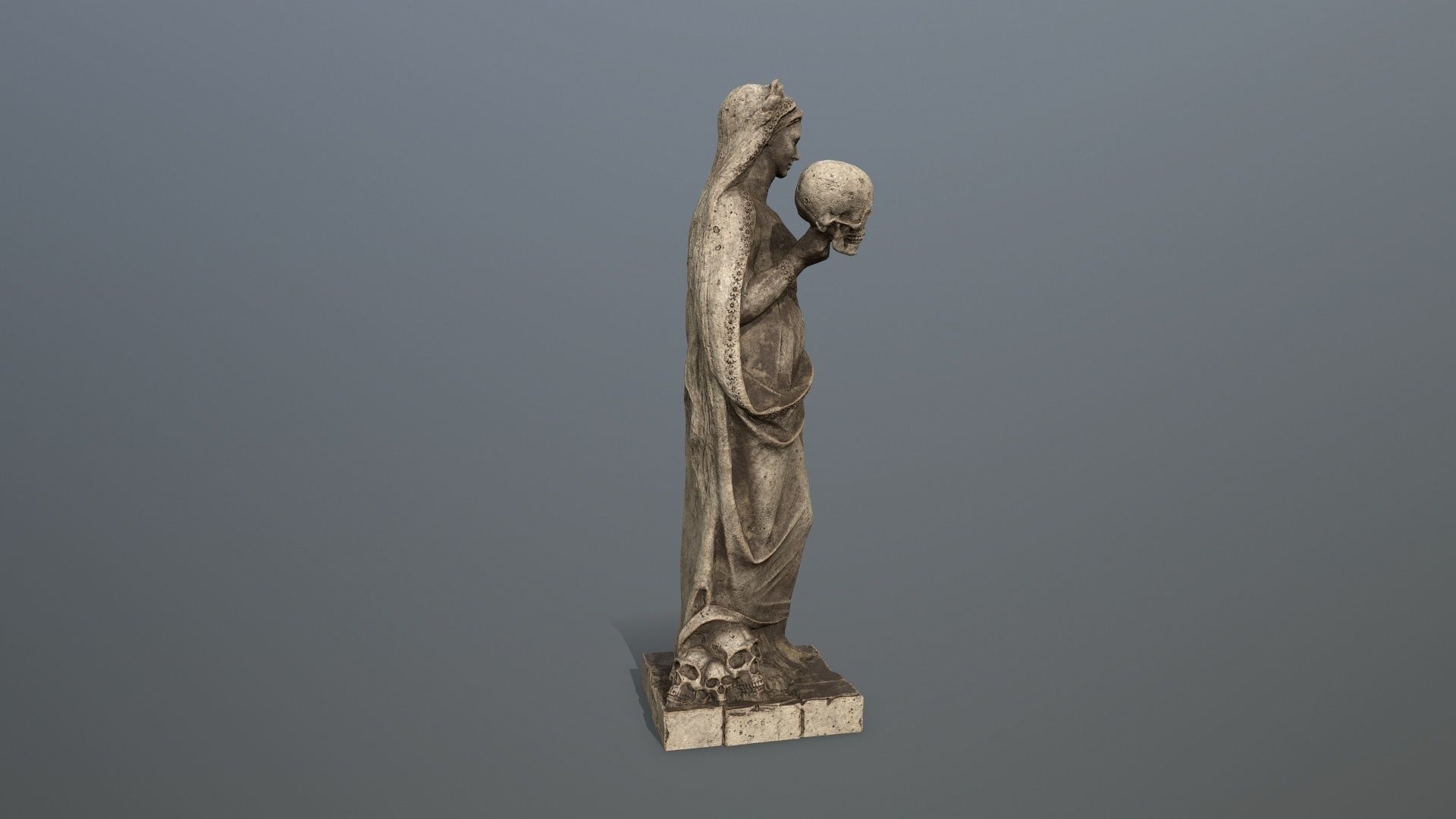 Afrodit Statue Low-poly 3D model_3