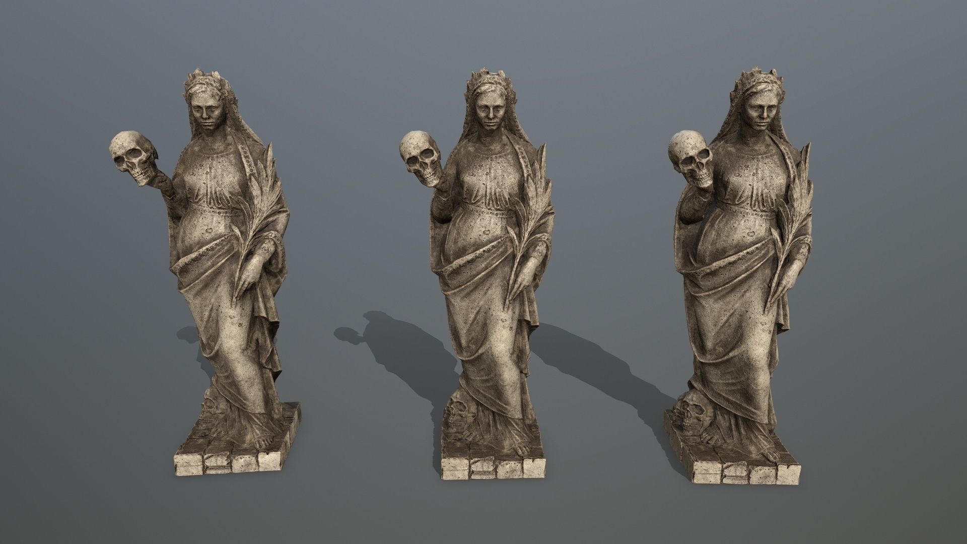 Afrodit Statue Low-poly 3D model_14