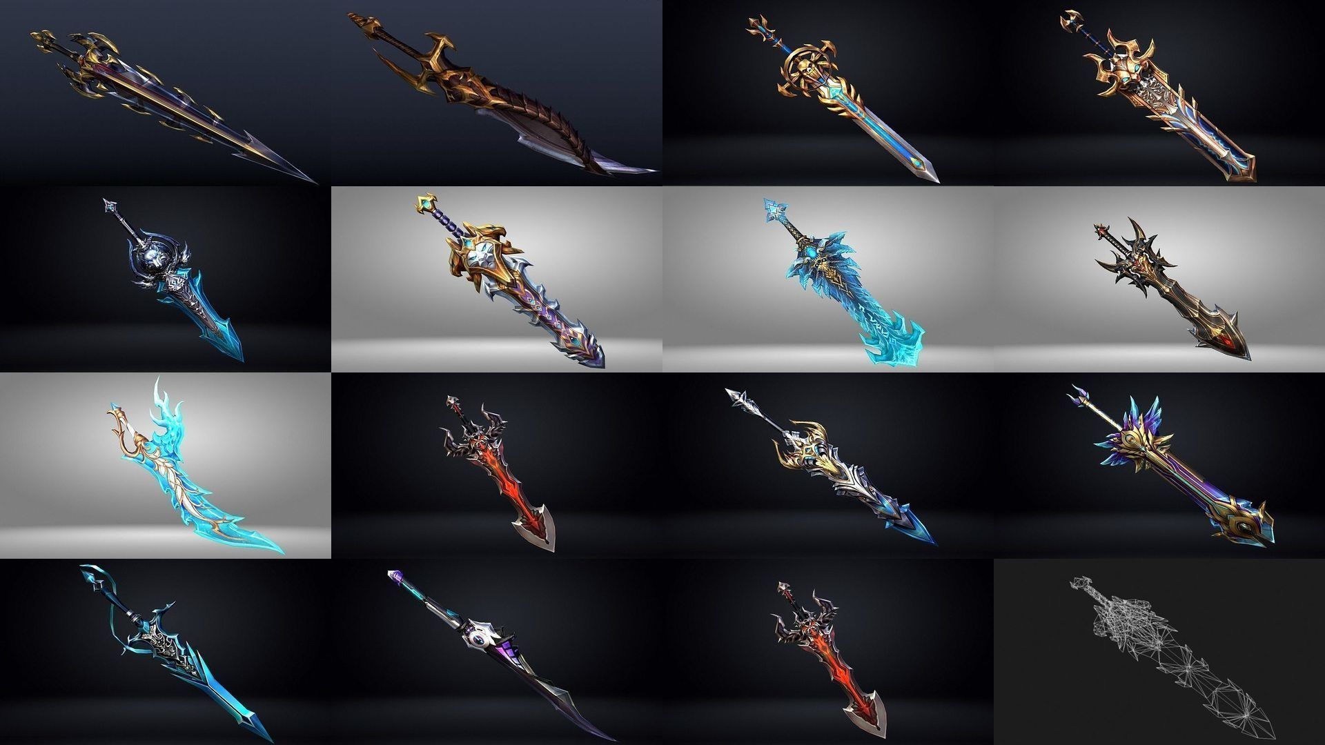 Sword Pack 30 Piece 3D Model Collection_1