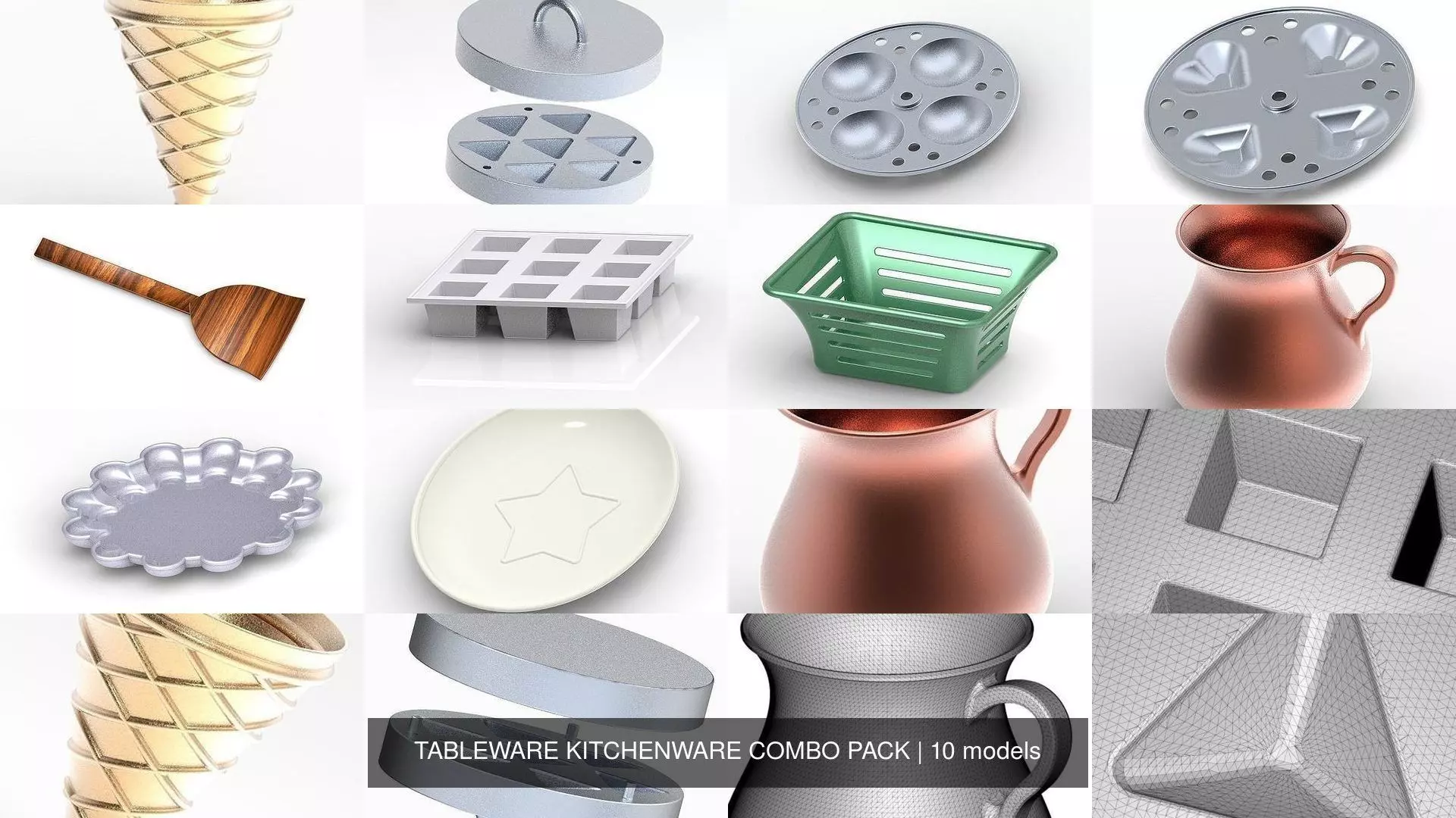 TABLEWARE KITCHENWARE COMBO PACK 3D Model Collection_0