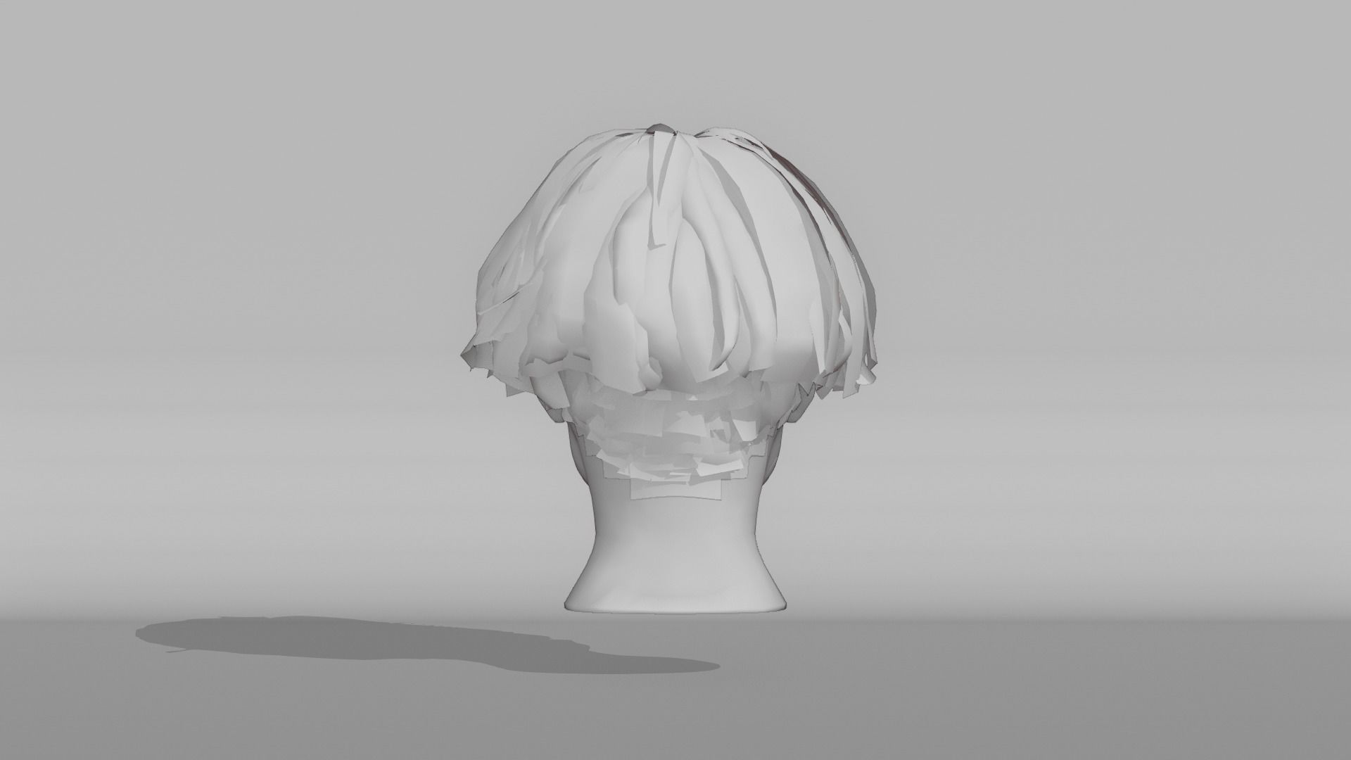Realistic Female Hair 7 Low-poly 3D model_9