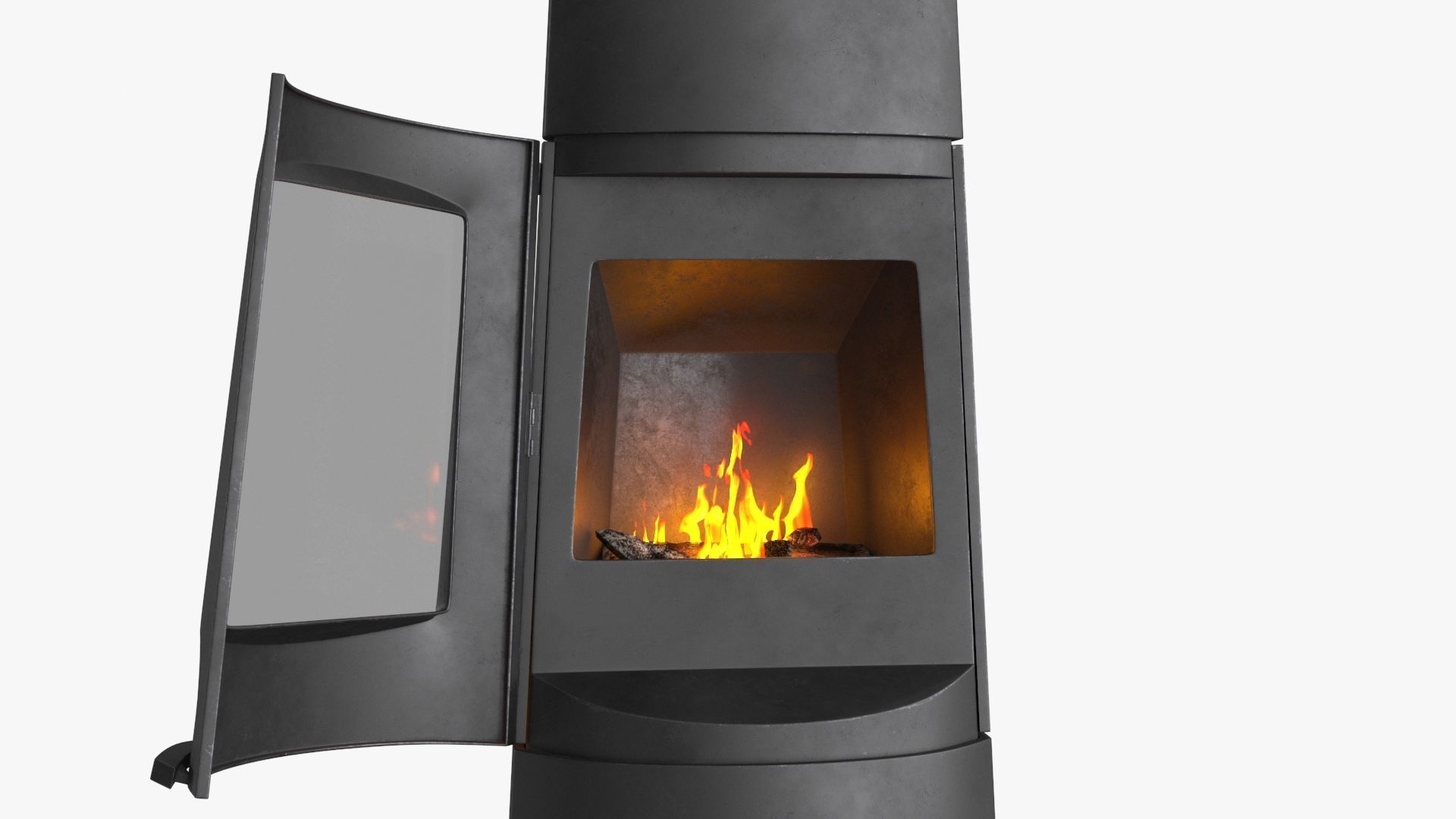 Fireplace v3 Low-poly 3D model_15