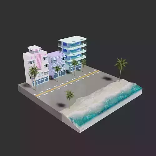 3D coastal City