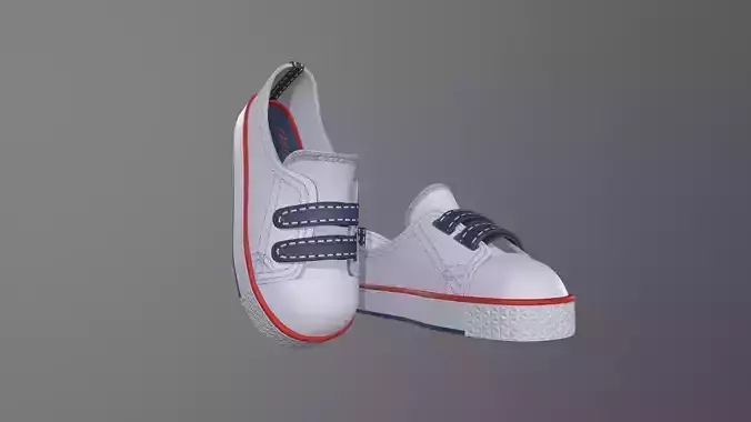 sneakers kids Low-poly 3D model