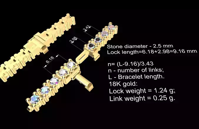 Stylish Tennis Bracelet 5 from 6 