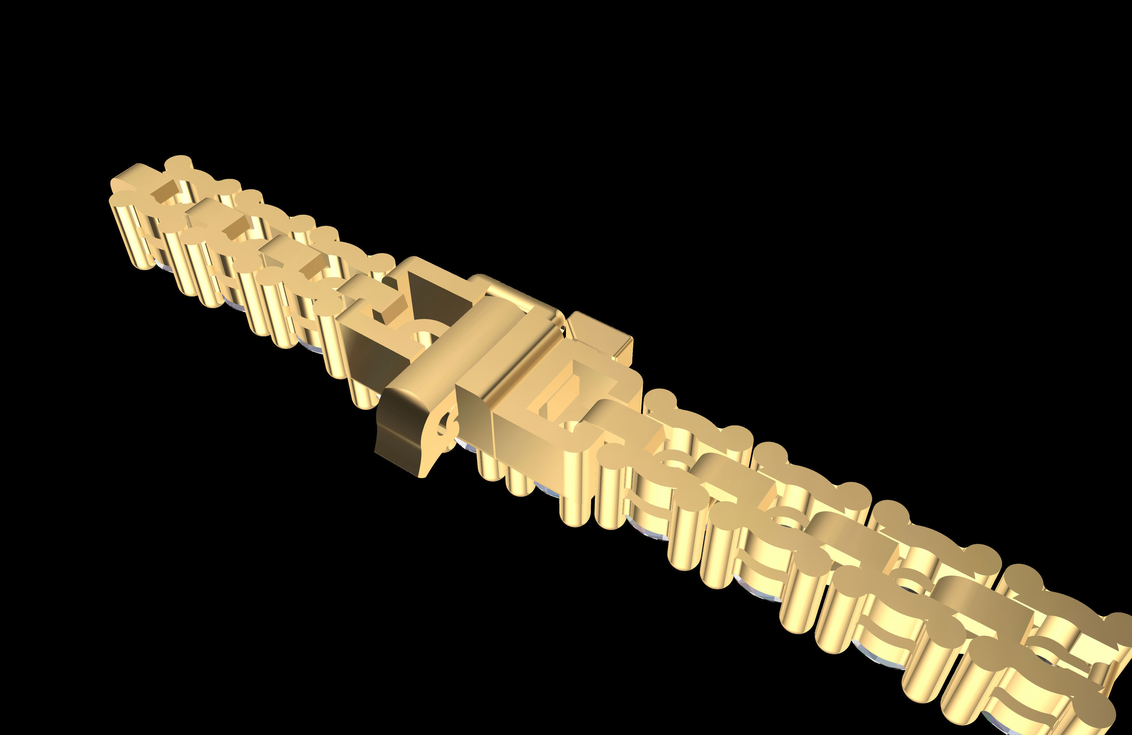 Stylish Tennis Bracelet 5 from 6  3D print model_9