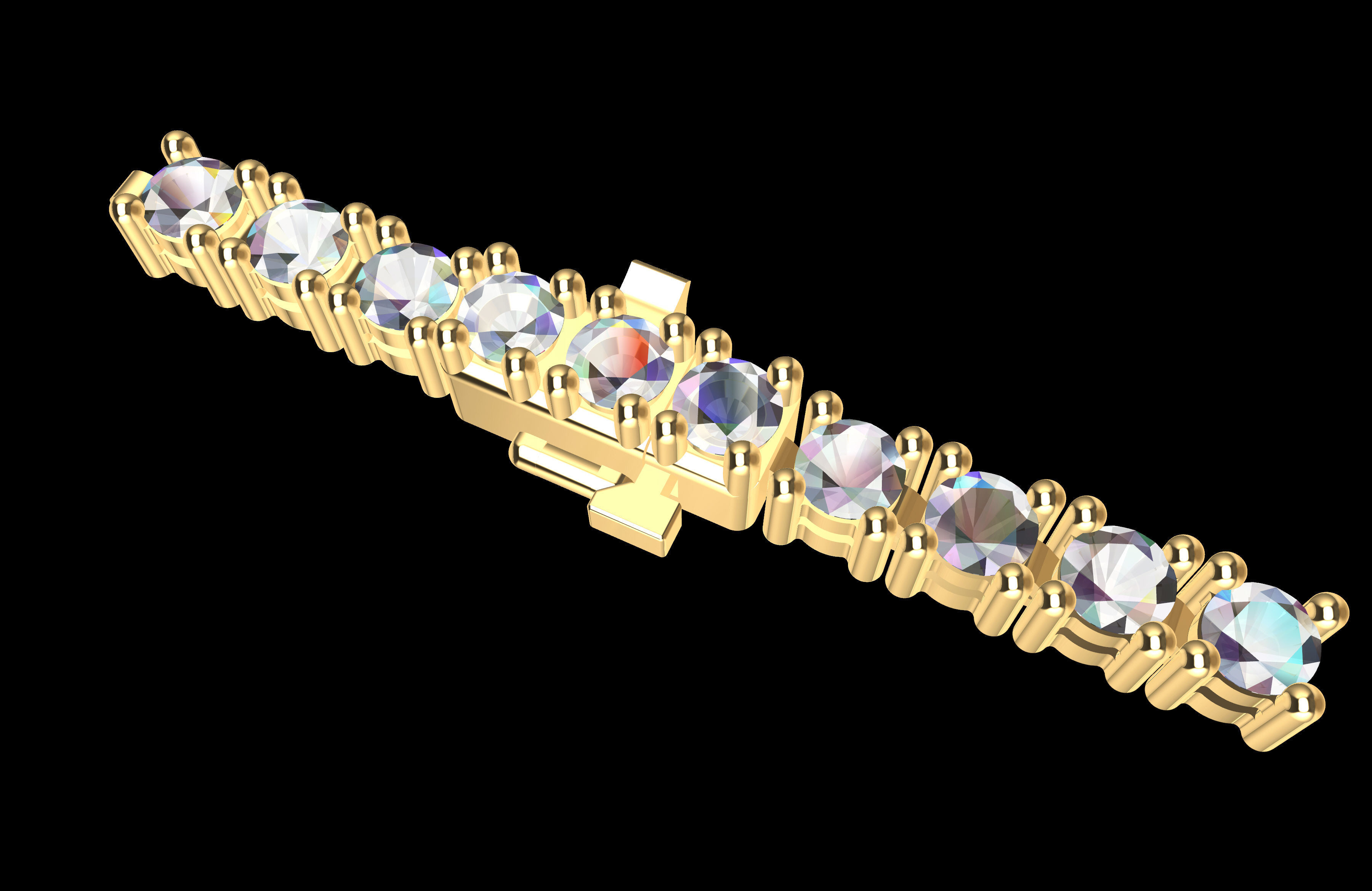 Stylish Tennis Bracelet 5 from 6  3D print model_10