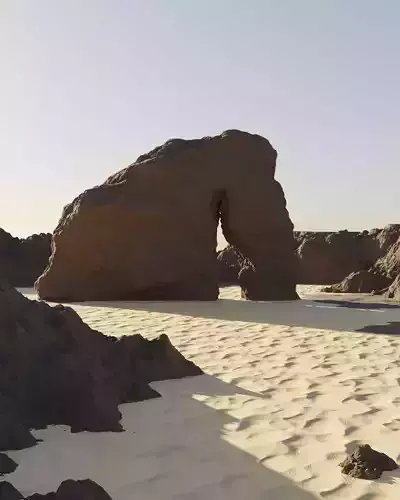 Realistic 3D Model of Elephant Rock Jabal Al Fil in KSA 3D model