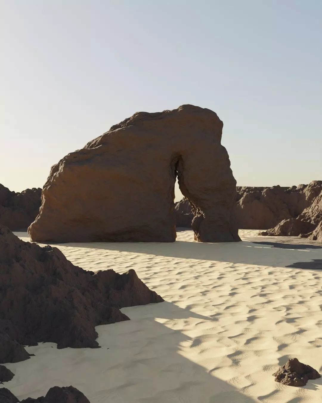 Realistic 3D Model of Elephant Rock Jabal Al Fil in KSA 3D model