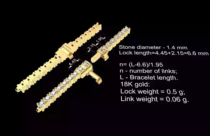 Full Set of Stylish Tennis Bracelets  6 BRACELETS