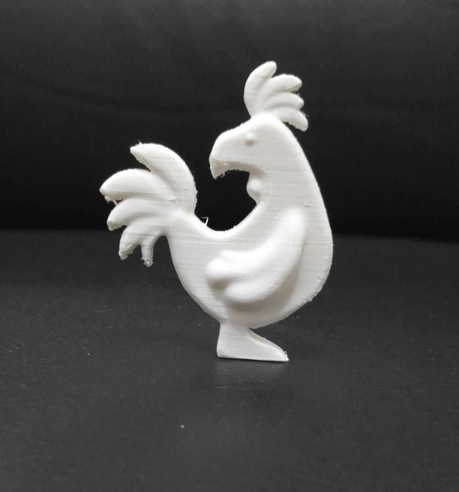 Stylized Rooster 3D print model_2