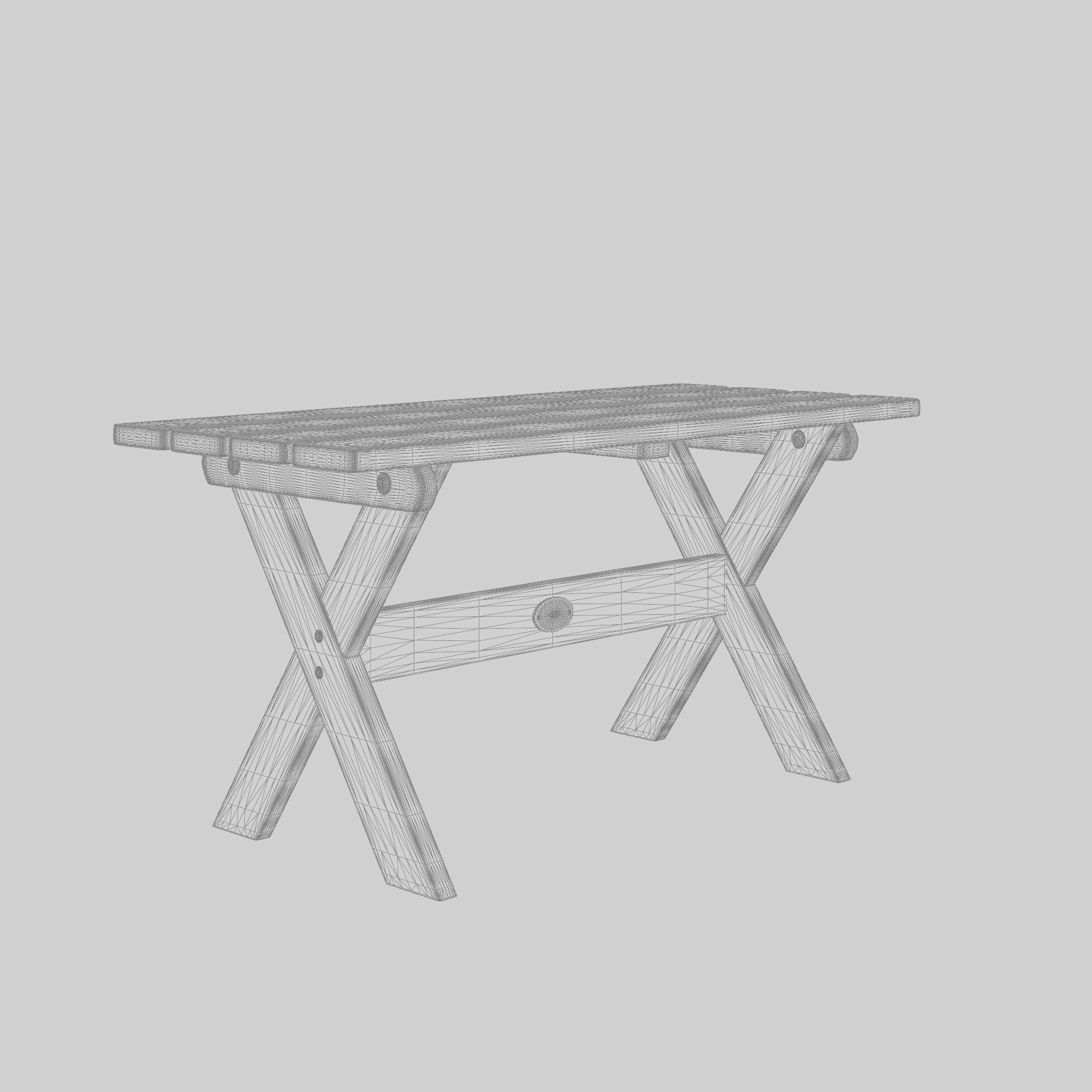 Lacko Bench 3D Model Low-poly 3D model_5