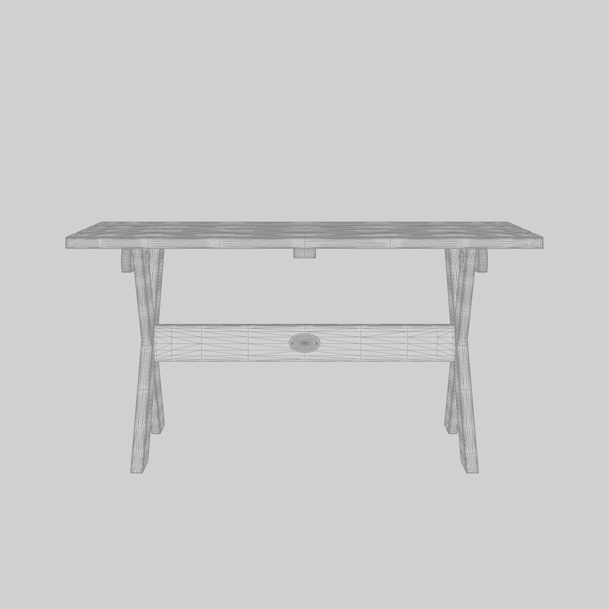 Lacko Bench 3D Model Low-poly 3D model_4