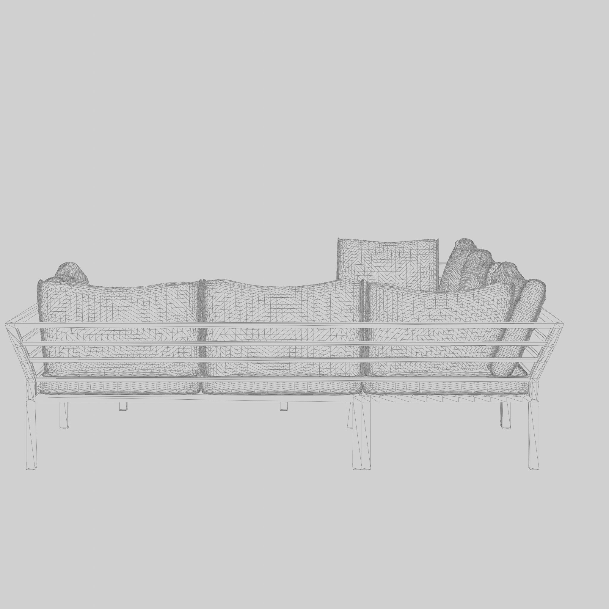 Hanger Corner Sofa Set 3D Model Low-poly 3D model_4