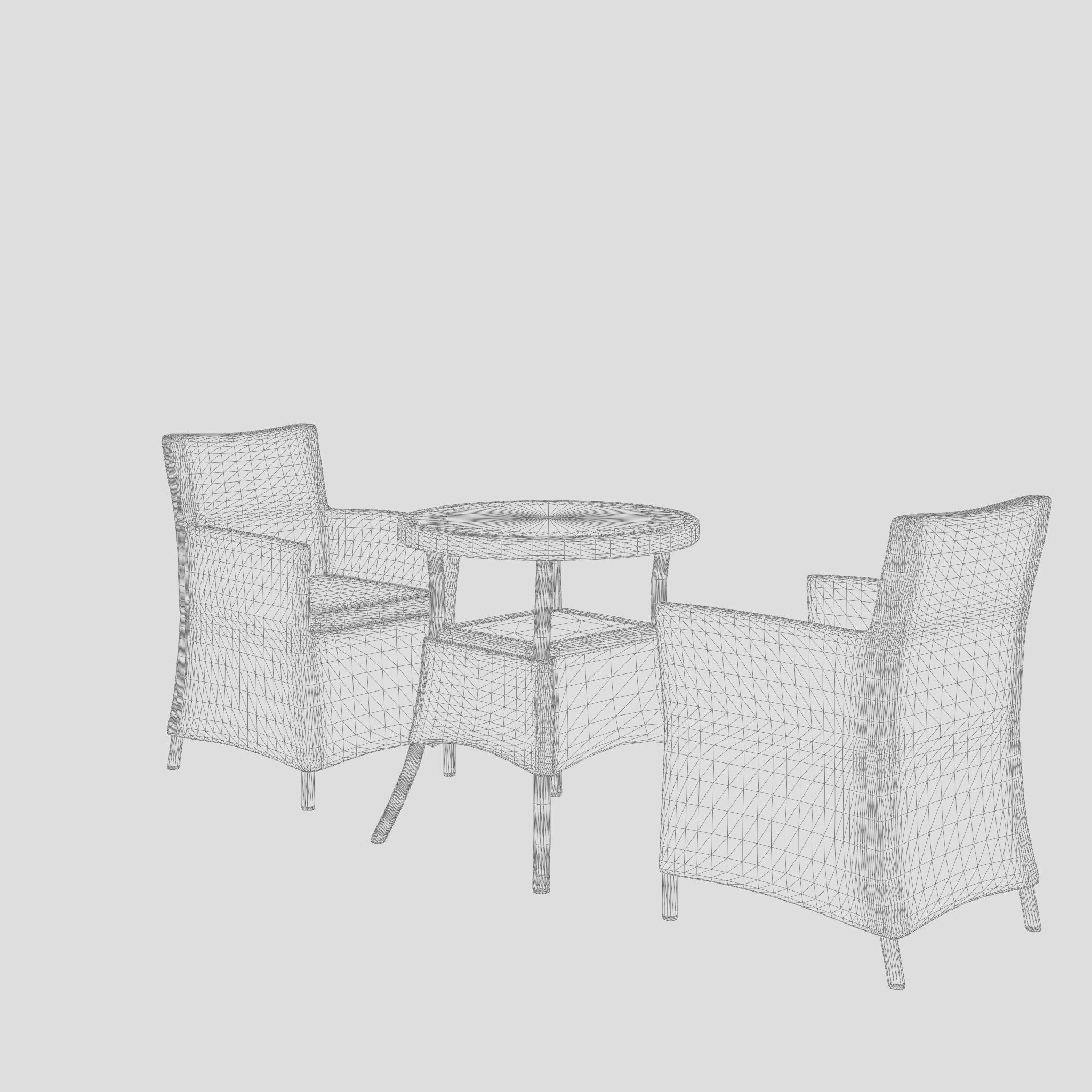 Aruba Cafe Set 3D Model Low-poly 3D model_5