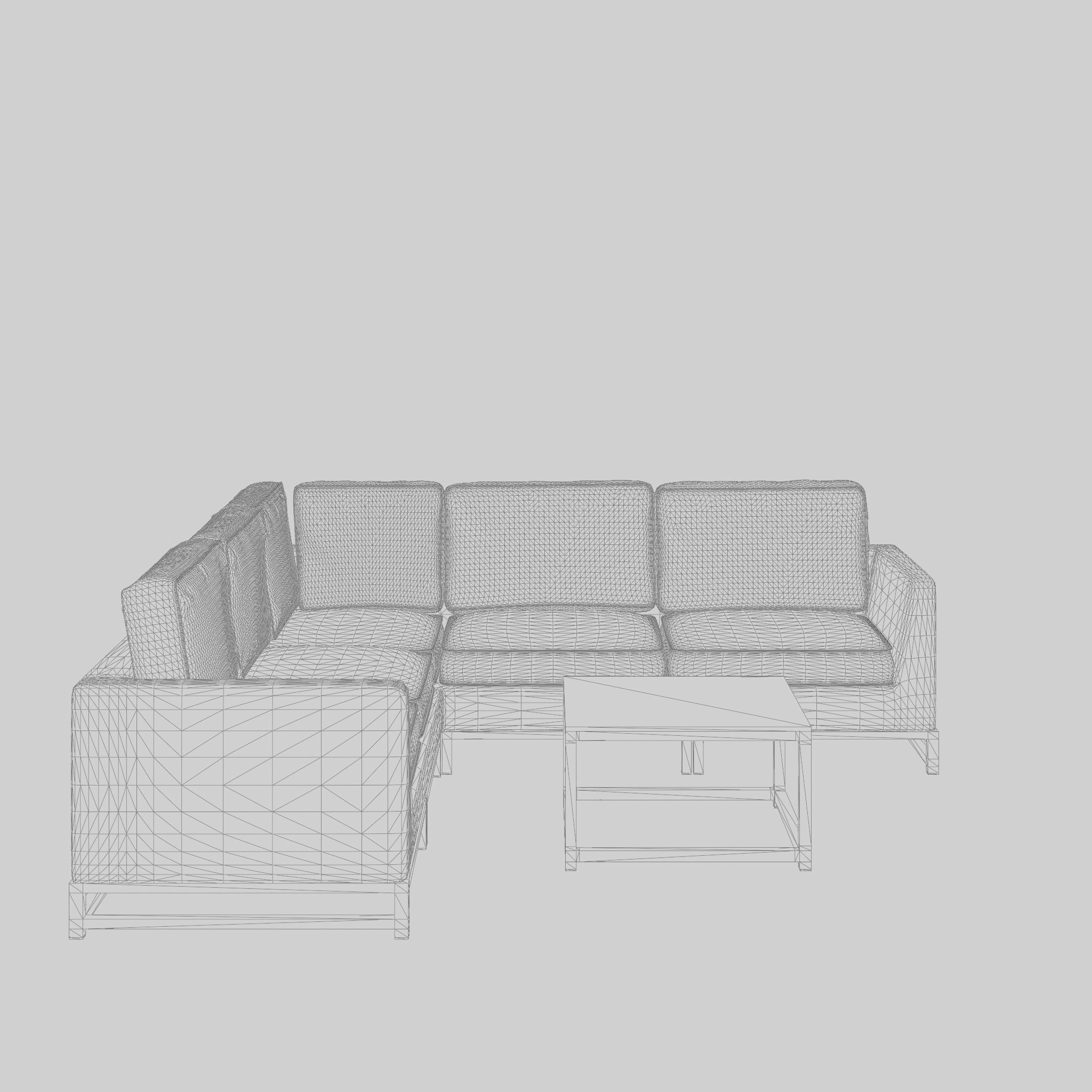 Adelshamn Lounge Set 3D Model Low-poly 3D model_7