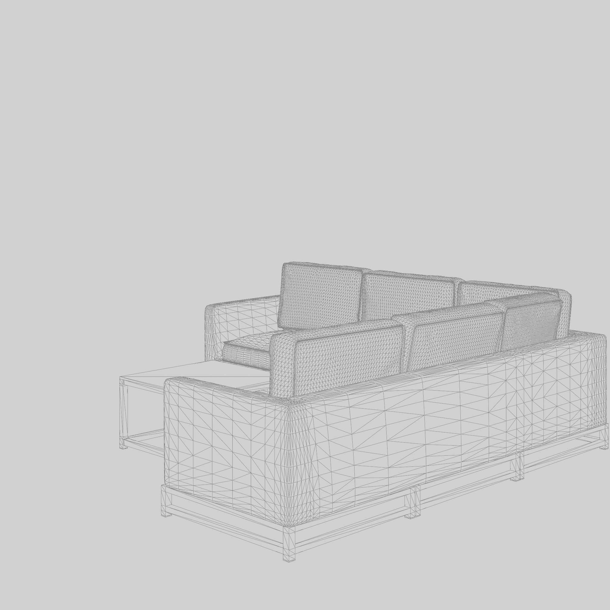 Adelshamn Lounge Set 3D Model Low-poly 3D model_5