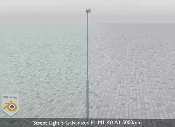 Street Light 5 Galvanized F1 M1 K0 A1 5000mm 