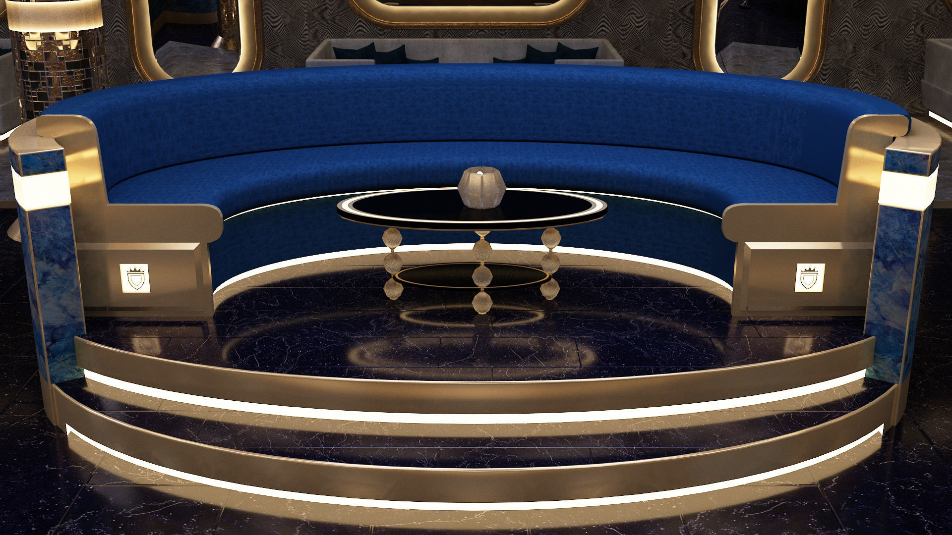 Luxury nightclub bar interior design 3D model_18