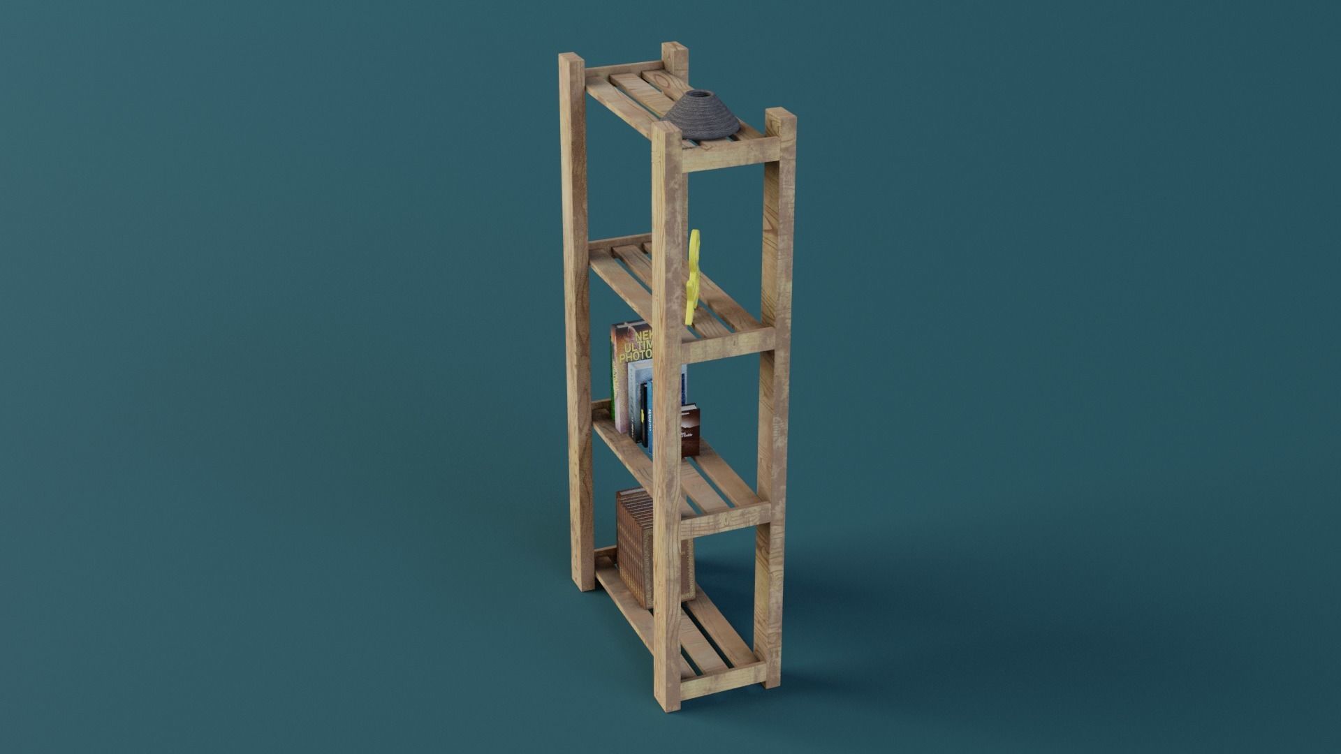 Bookshelf 3D model_6