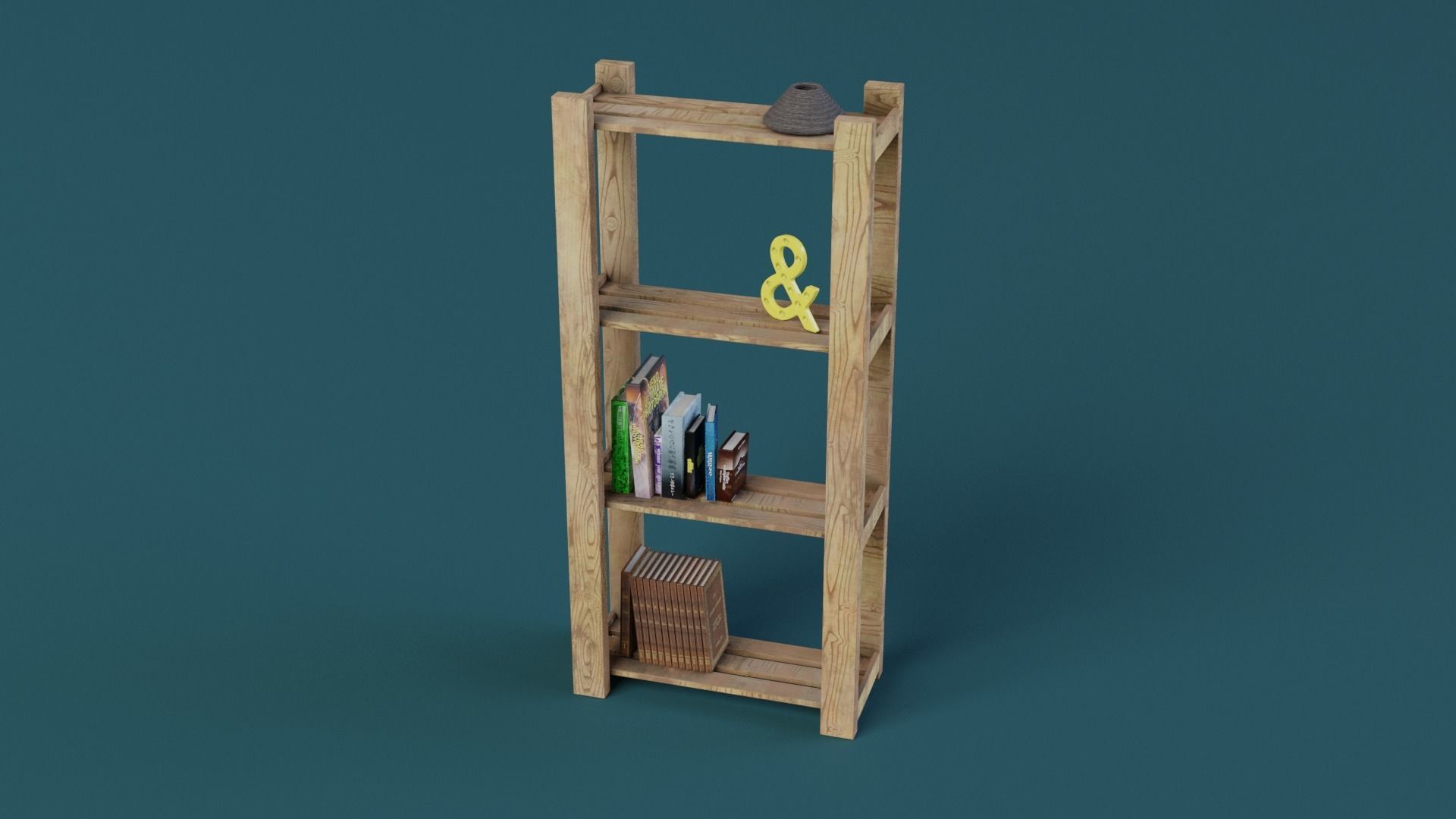 Bookshelf 3D model_8