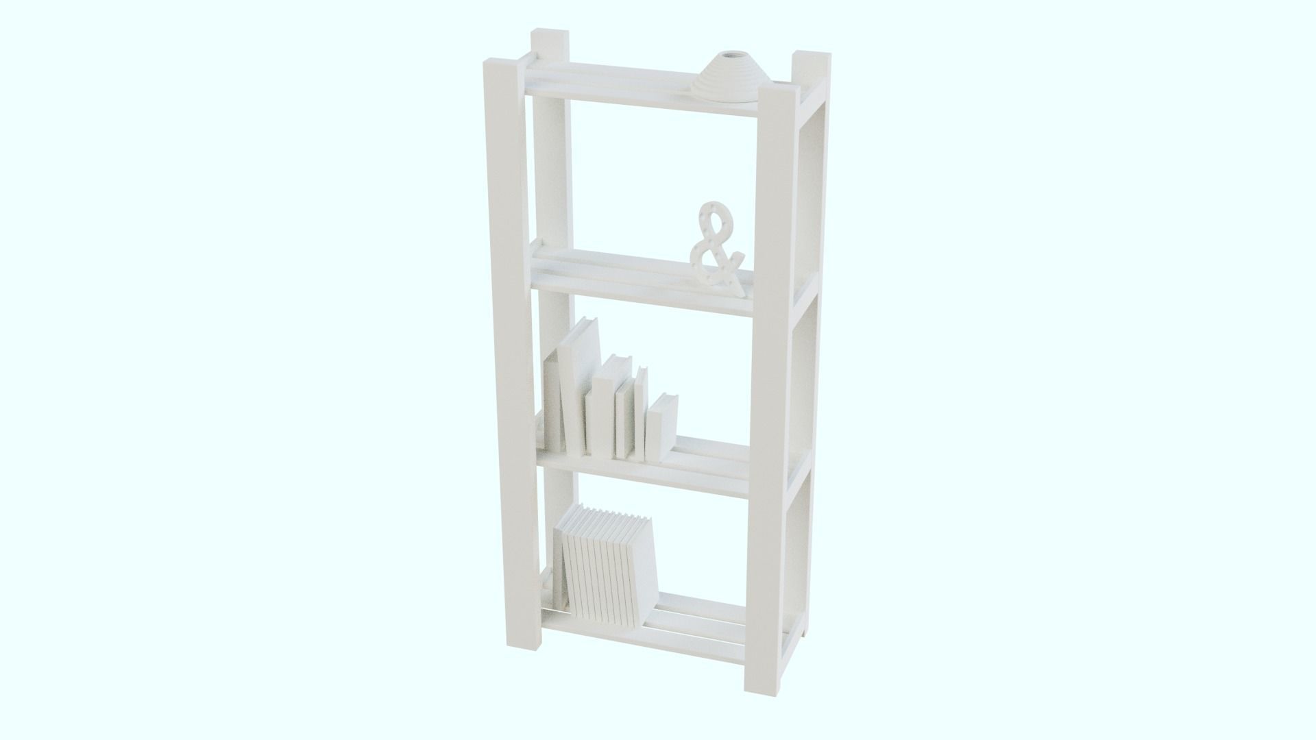 Bookshelf 3D model_9