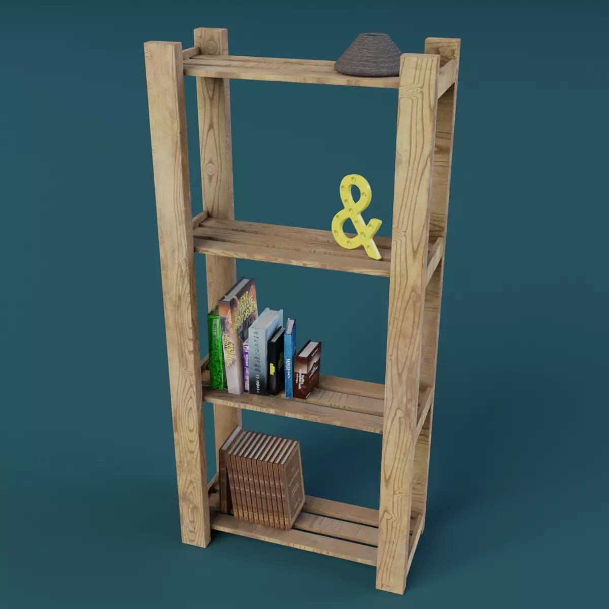 Bookshelf 3D model_0