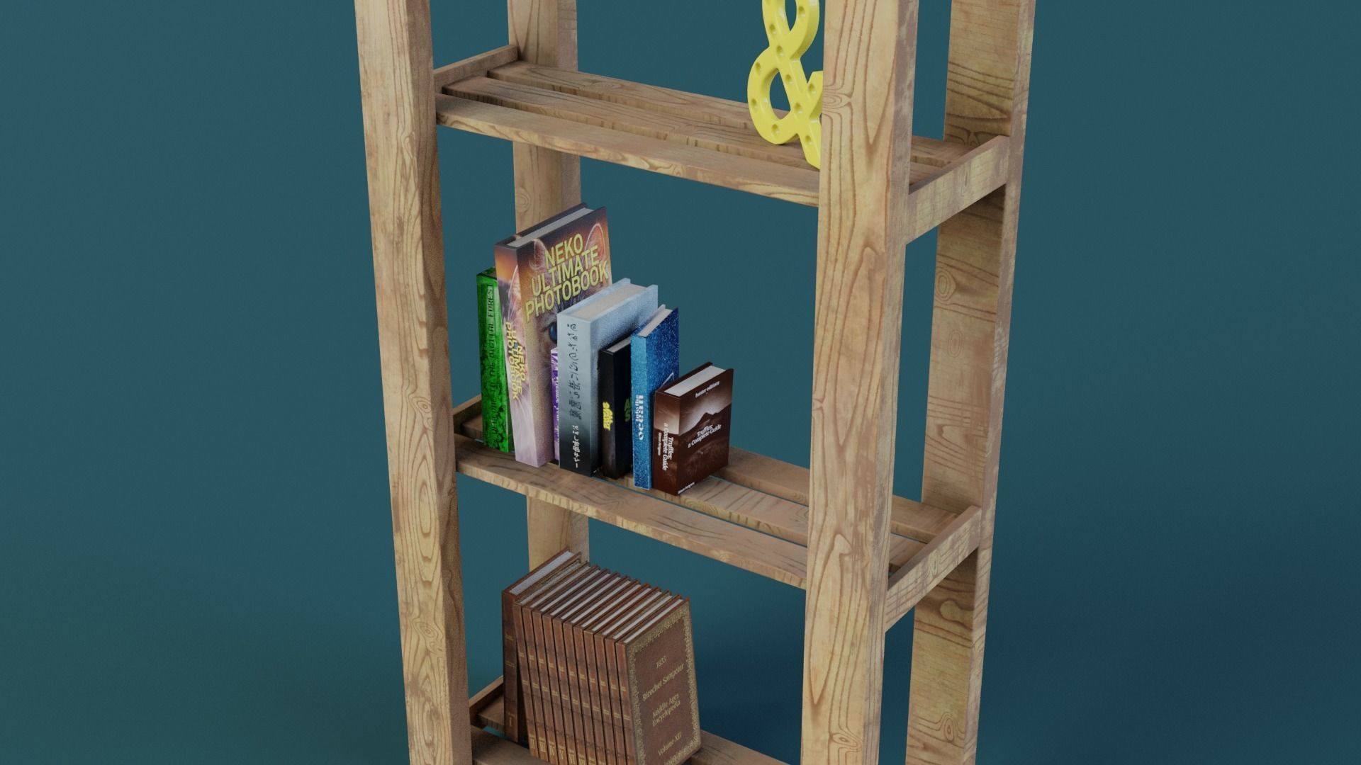 Bookshelf 3D model_5