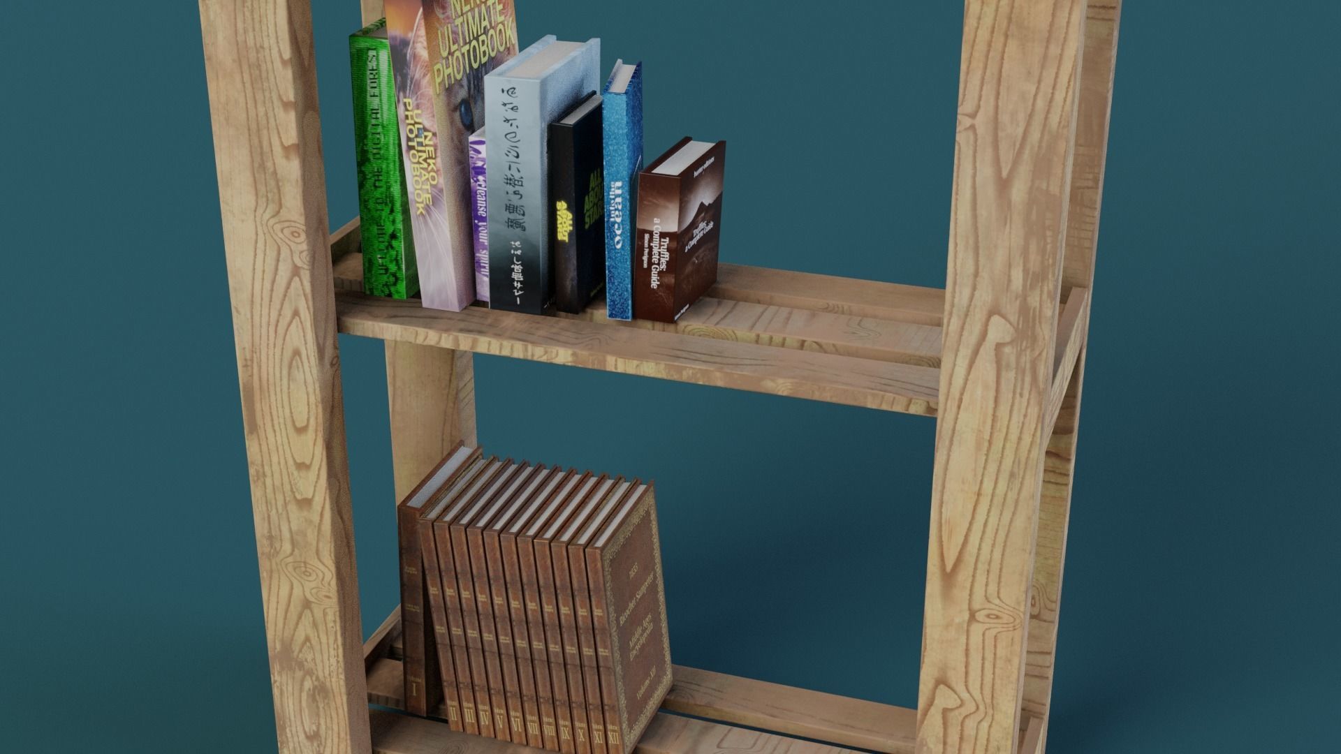 Bookshelf 3D model_4
