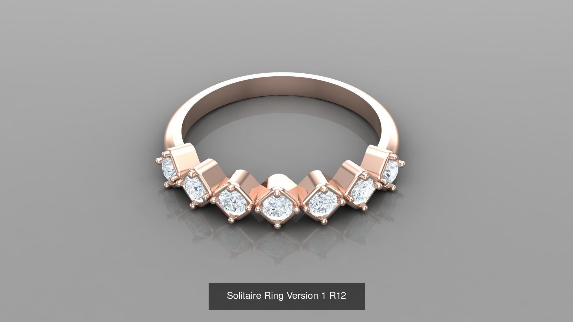 Solitaire Ring New Design Version 1 3D Model Collection_80