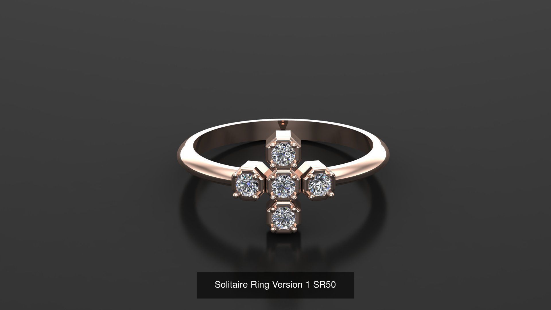 Solitaire Ring New Design Version 1 3D Model Collection_38