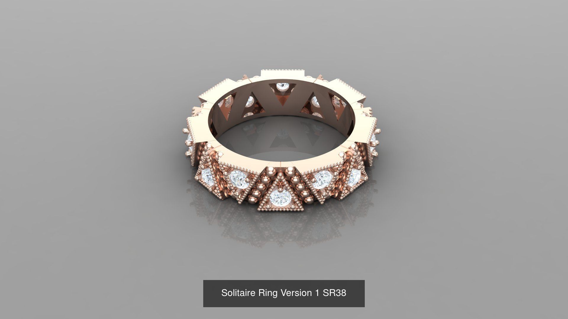 Solitaire Ring New Design Version 1 3D Model Collection_52